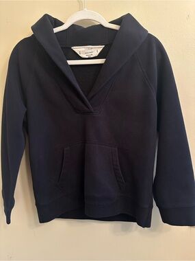J. Crew Women's Black Shawl-Style Neckline Pullover Sweatshirt Size Small/Medium